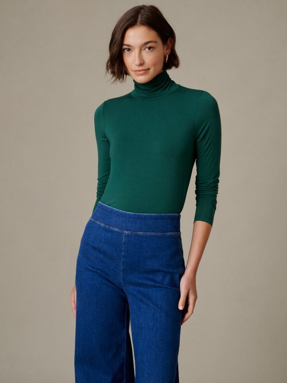 J McLaughlin Nadia Turtleneck - Pine NEW